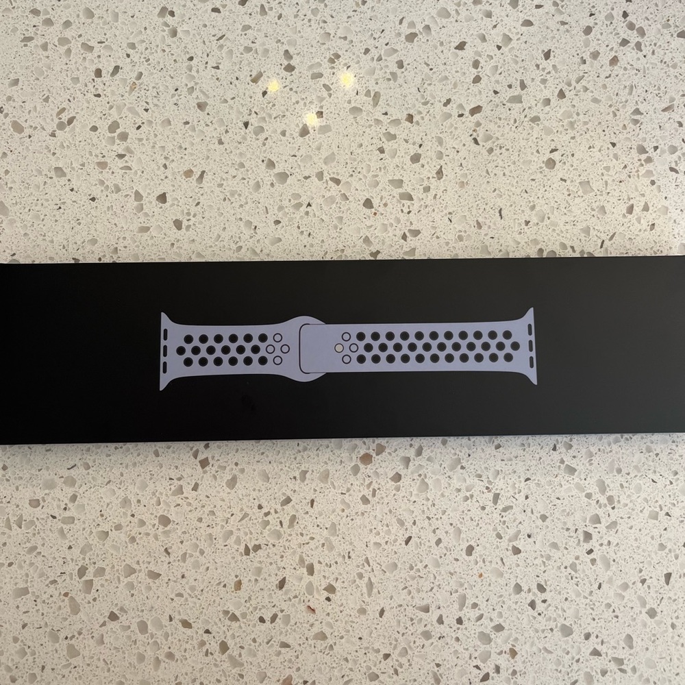 Genuine Apple Watch Nike Sport Band Obsidian Mist Black 42mm 44mm 45mm Used